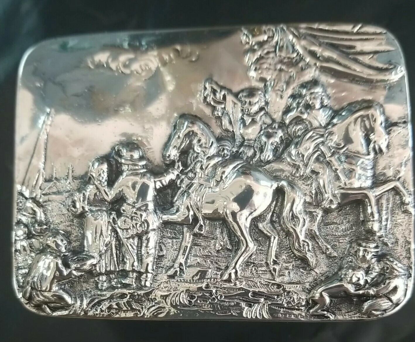 Antique Carved Silver Box Made In Germany