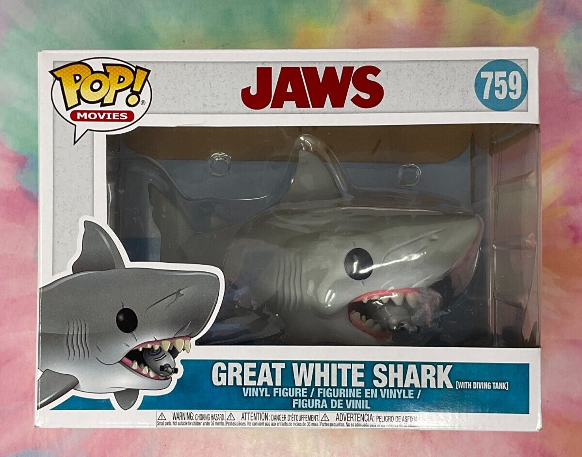 Funko Pop Movies Jaws Great White Shark With Diving Tank #759 Vinyl Figure G03