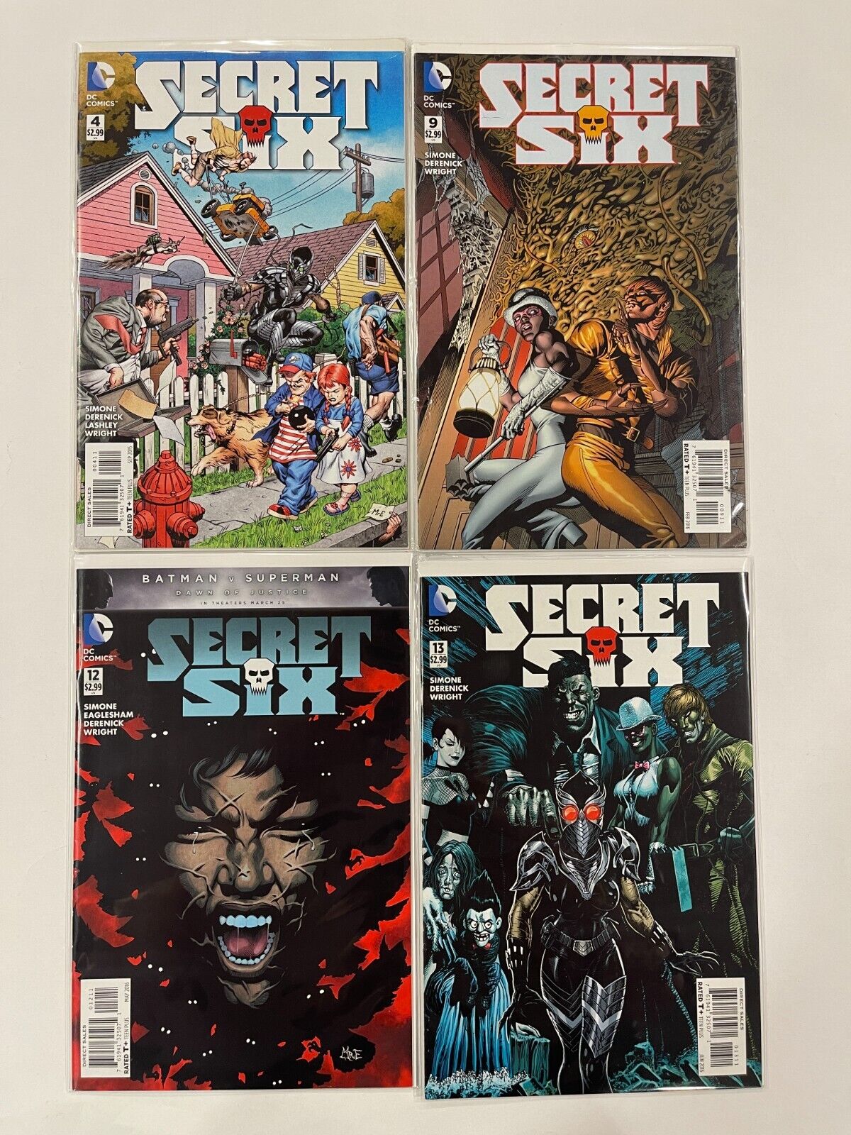 Secret Six LOT (4) #4, 9, 12, 13 - 2015 DC Comic Books