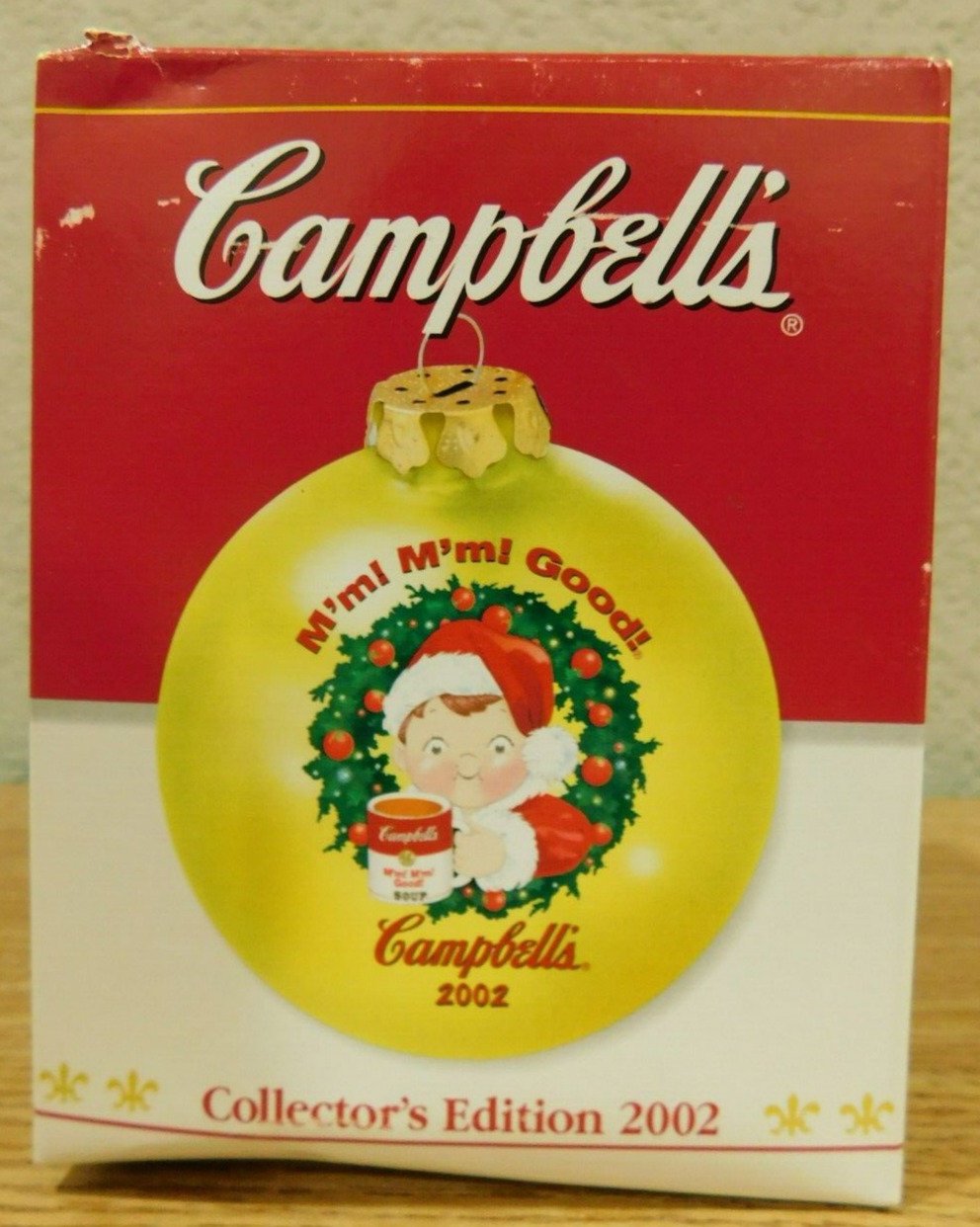 VTG 2002 Campbell\'s Soup Christmas Ball Ornament Collector\'s Edition