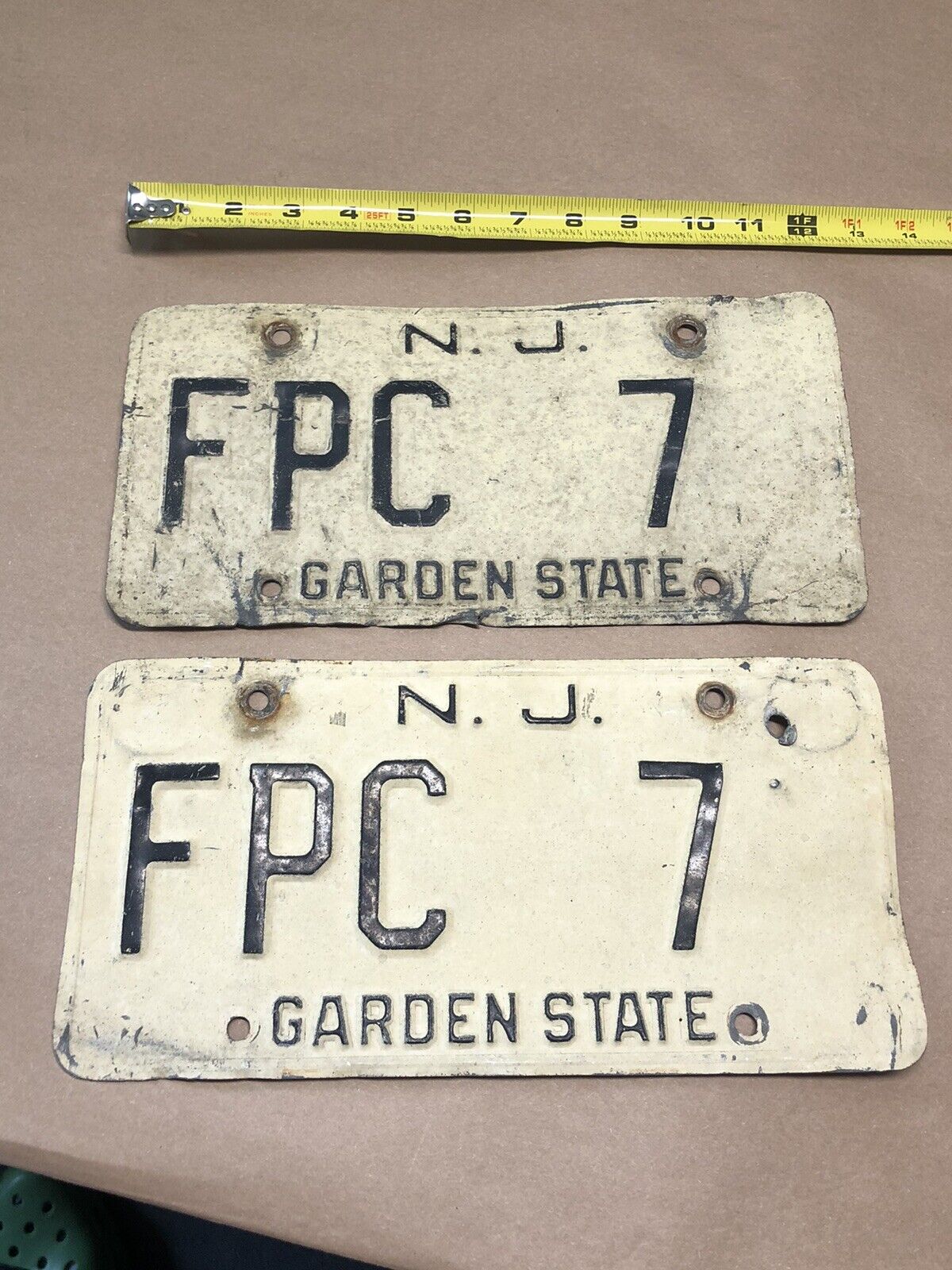 Pair 1977 New Jersey License Plate Tag Patina Car Truck 20 30 40 50 60 70 FPC 80