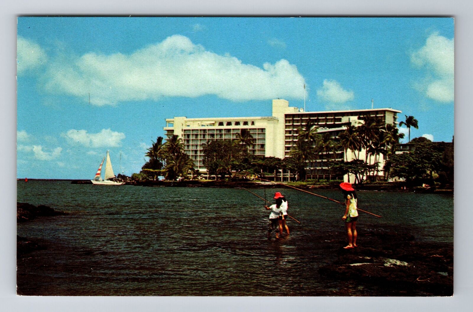 Naniloa Surf In Hawaii, Advertising, Antique Vintage Postcard