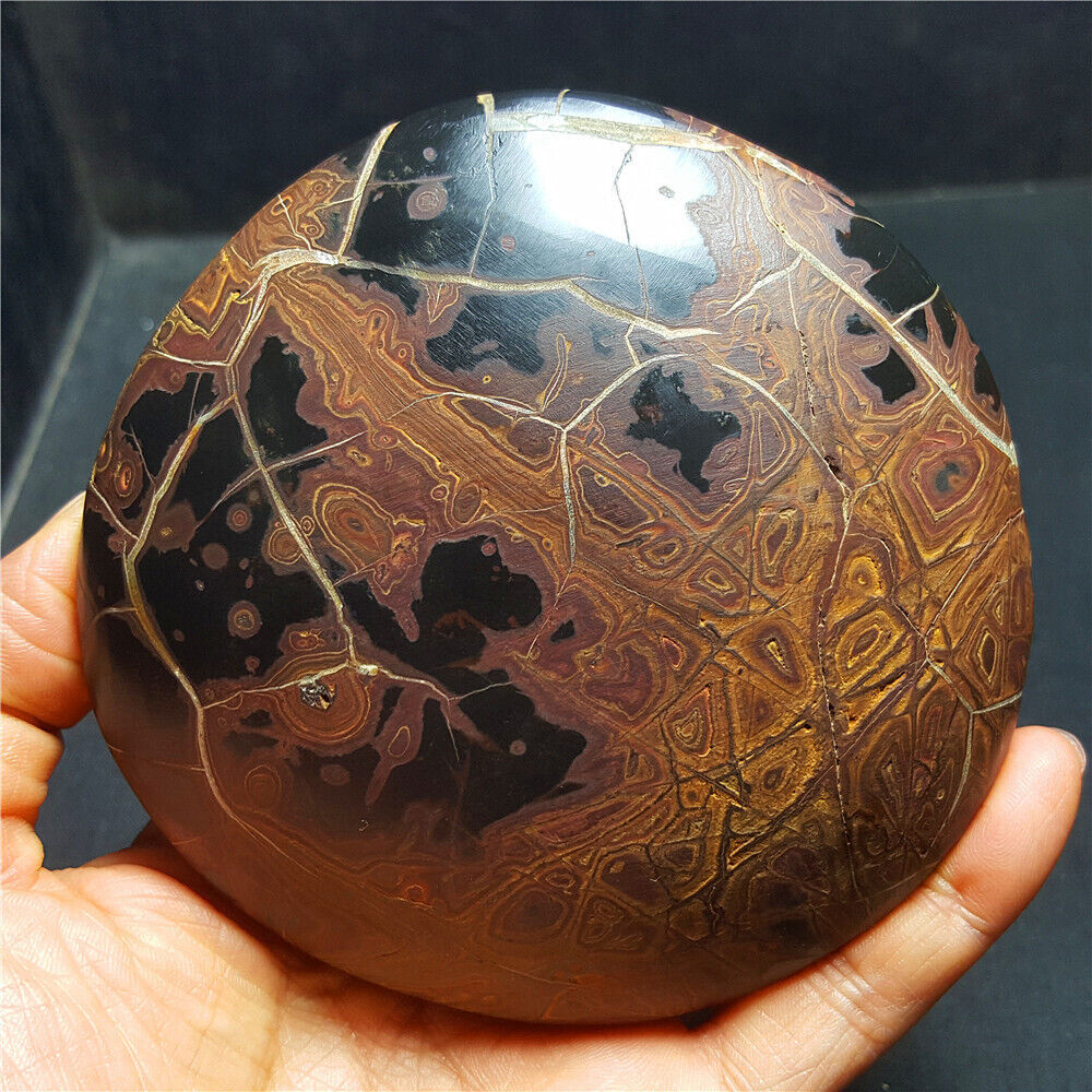 336.7G Natural Polished Ancient Copper Stone Agate Guizhou China 5242+