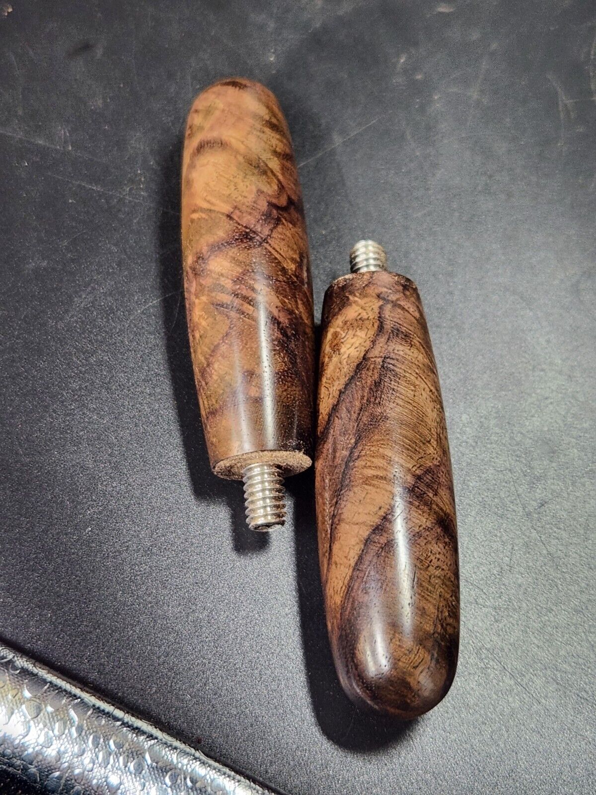 Custom Pair Figured E. Indian Rosewood Handles for Lie Nielsen Boggs Spokeshave
