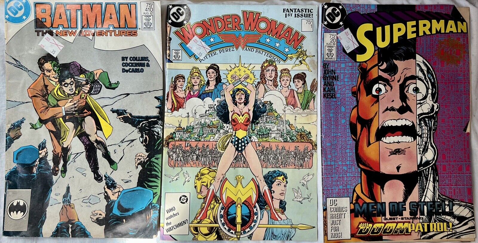 Wonder Woman (1987), Superman (1988), and Batman (1987) - Preowned