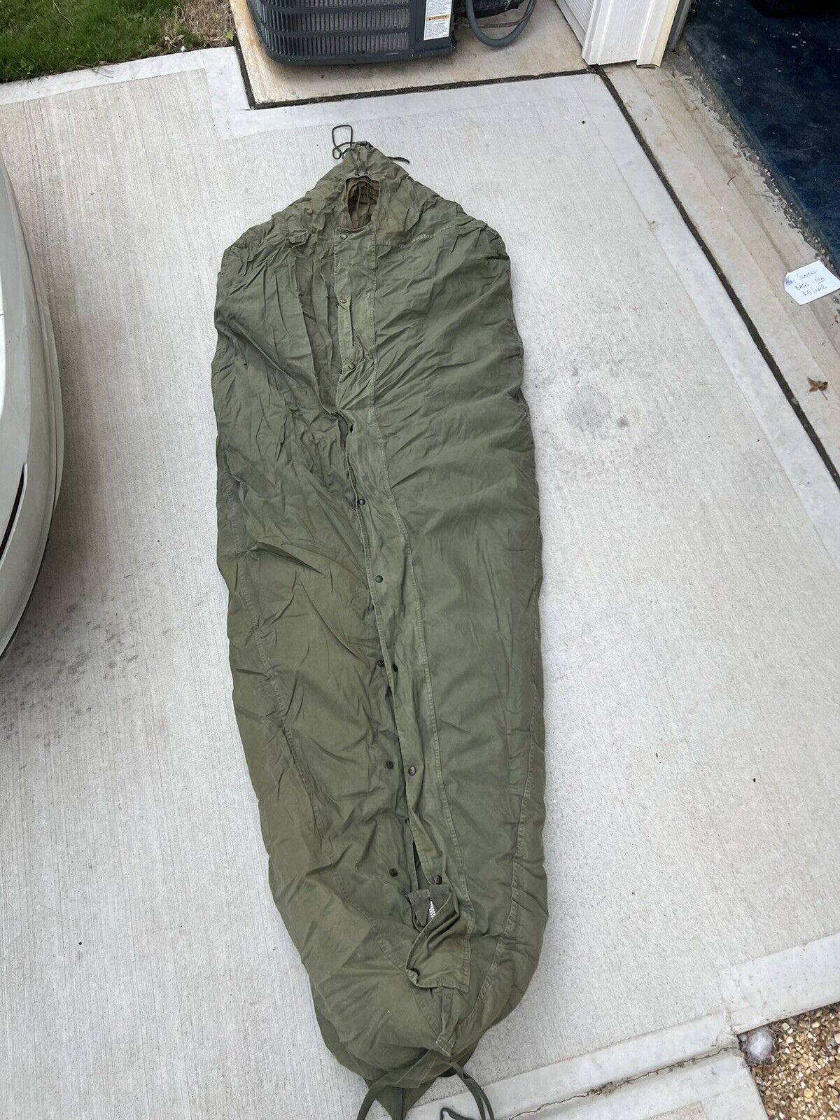 Vintage M1949 Sleeping Bag Green United States Army Down Feather Mountain