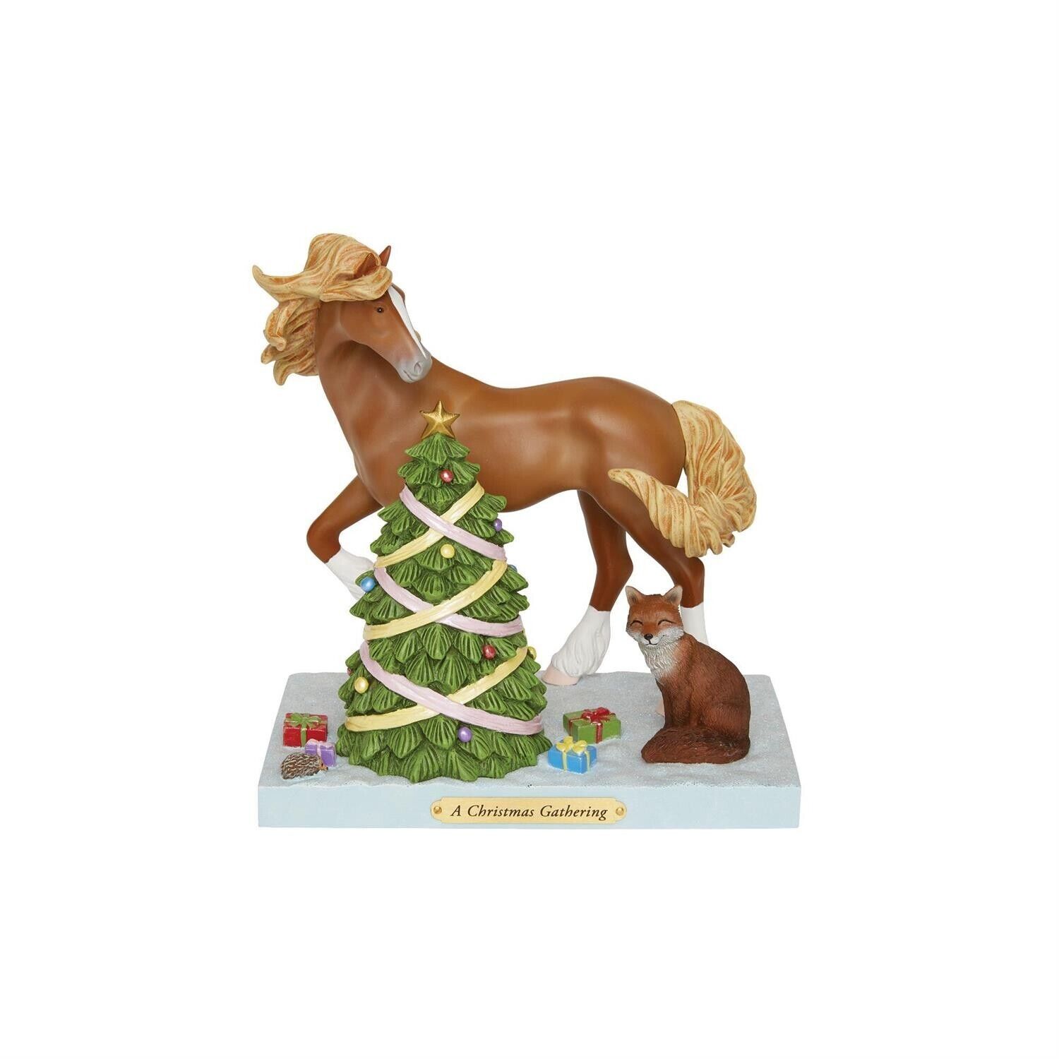 Trail of Painted Ponies \'Christmas Gathering\' Horse and Fox Figurine NEW 6012846