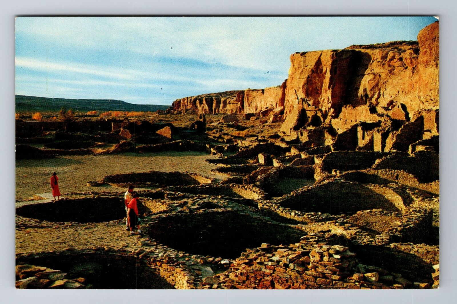 Farmington NM-New Mexico, Pueblo Bonito Indian Ruins, Antique Vintage Postcard