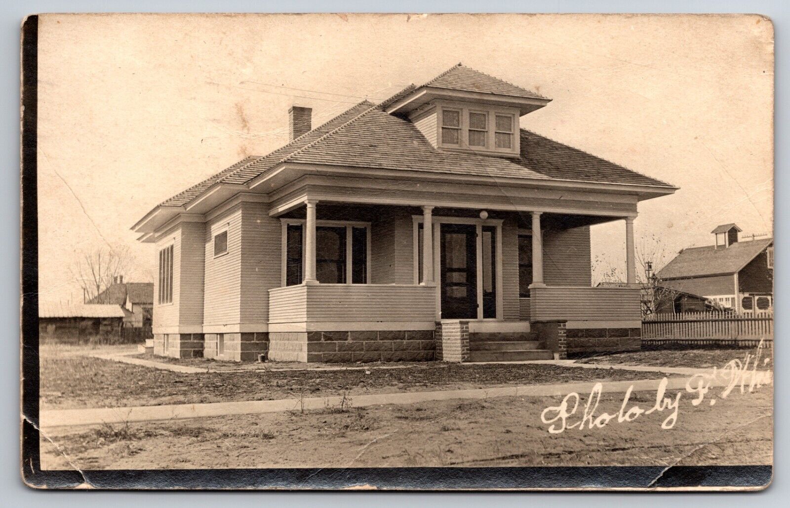 Residence House in York Nebraska NE c1920 Real Photo RPPC
