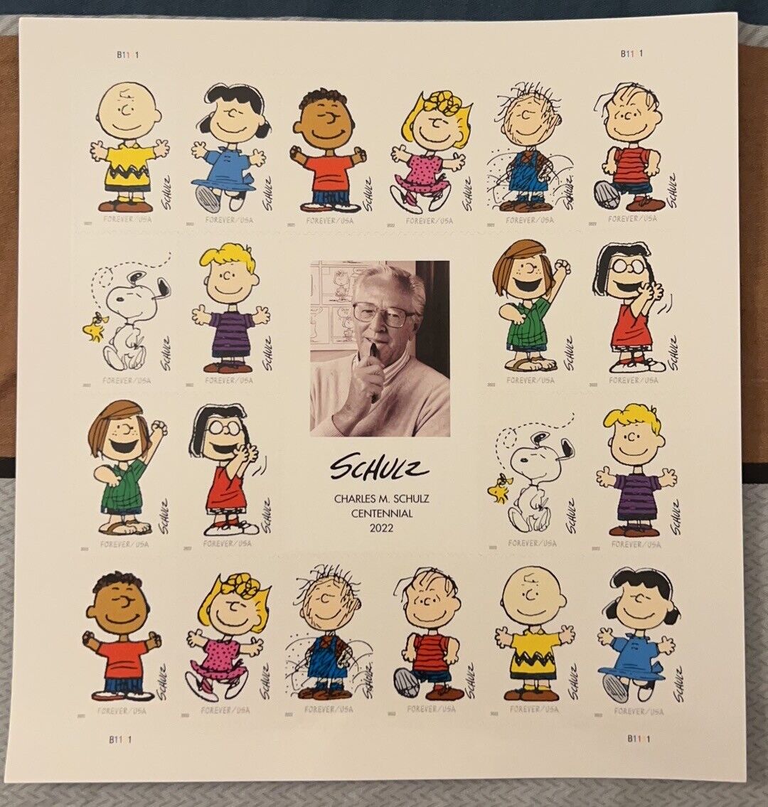 Mint US Charles Schulz collectable Pane of 20 Stamps Scott fast shipping (MNH)