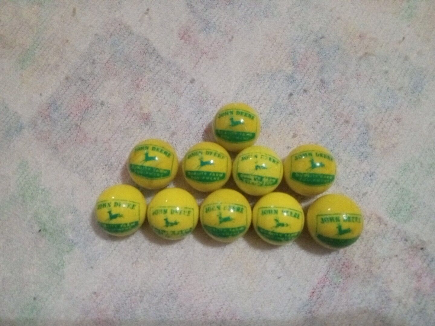 Vintage John Deere Marbles Lot Of 10 Extremely Unique Larger Size Very Nice Rare