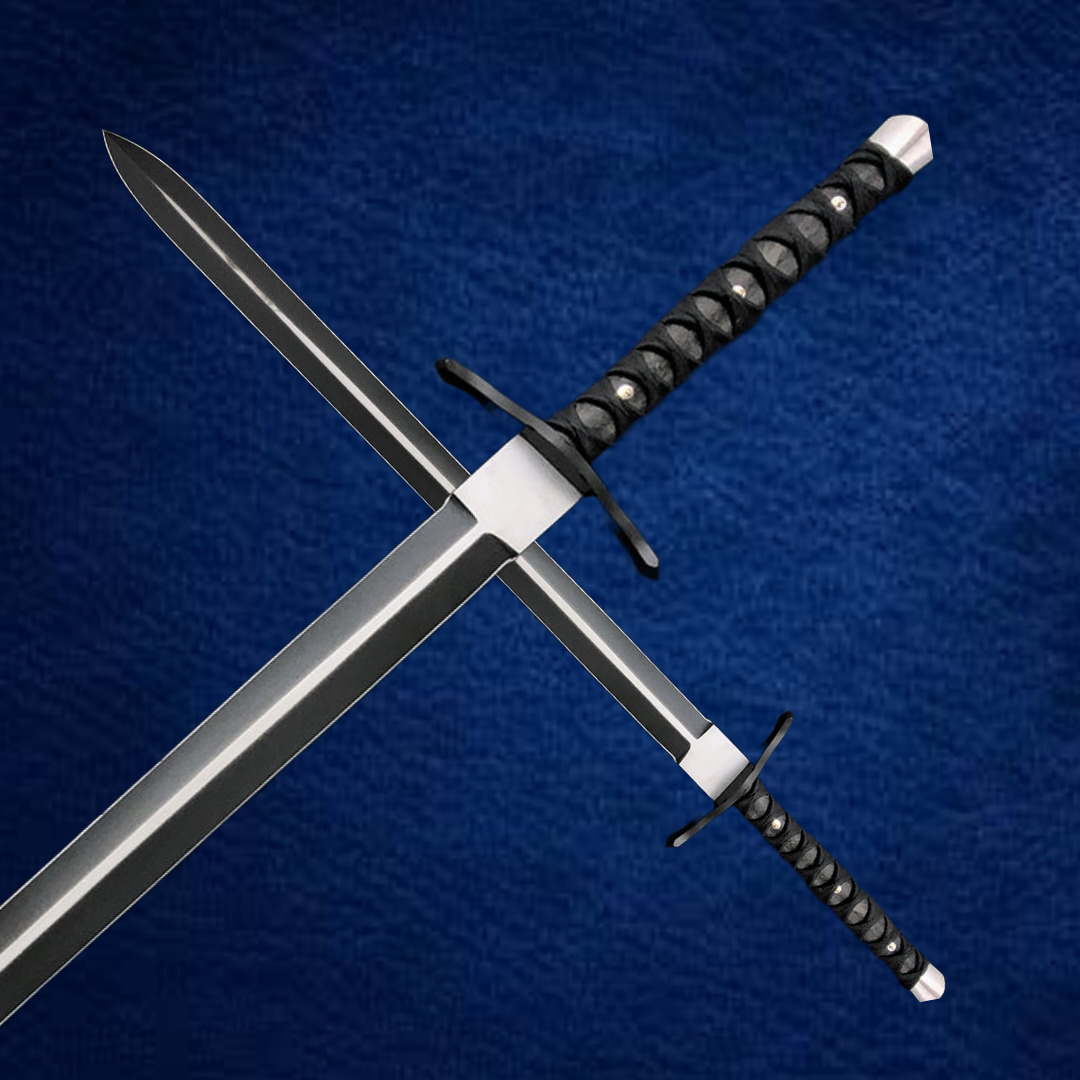 Handmade Viking Sword, Leather Wrapped Wood, Carbon Steel Sword
