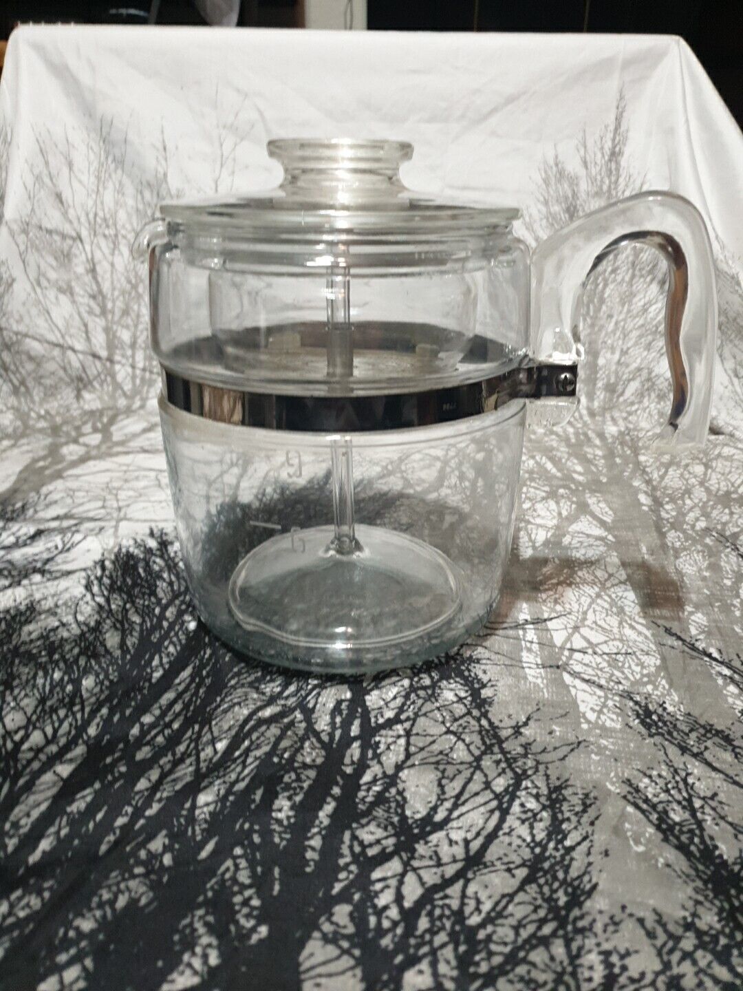 Vintage Pyrex 9-Cup Flameware Glass Percolator Complete Pristine 7759-B
