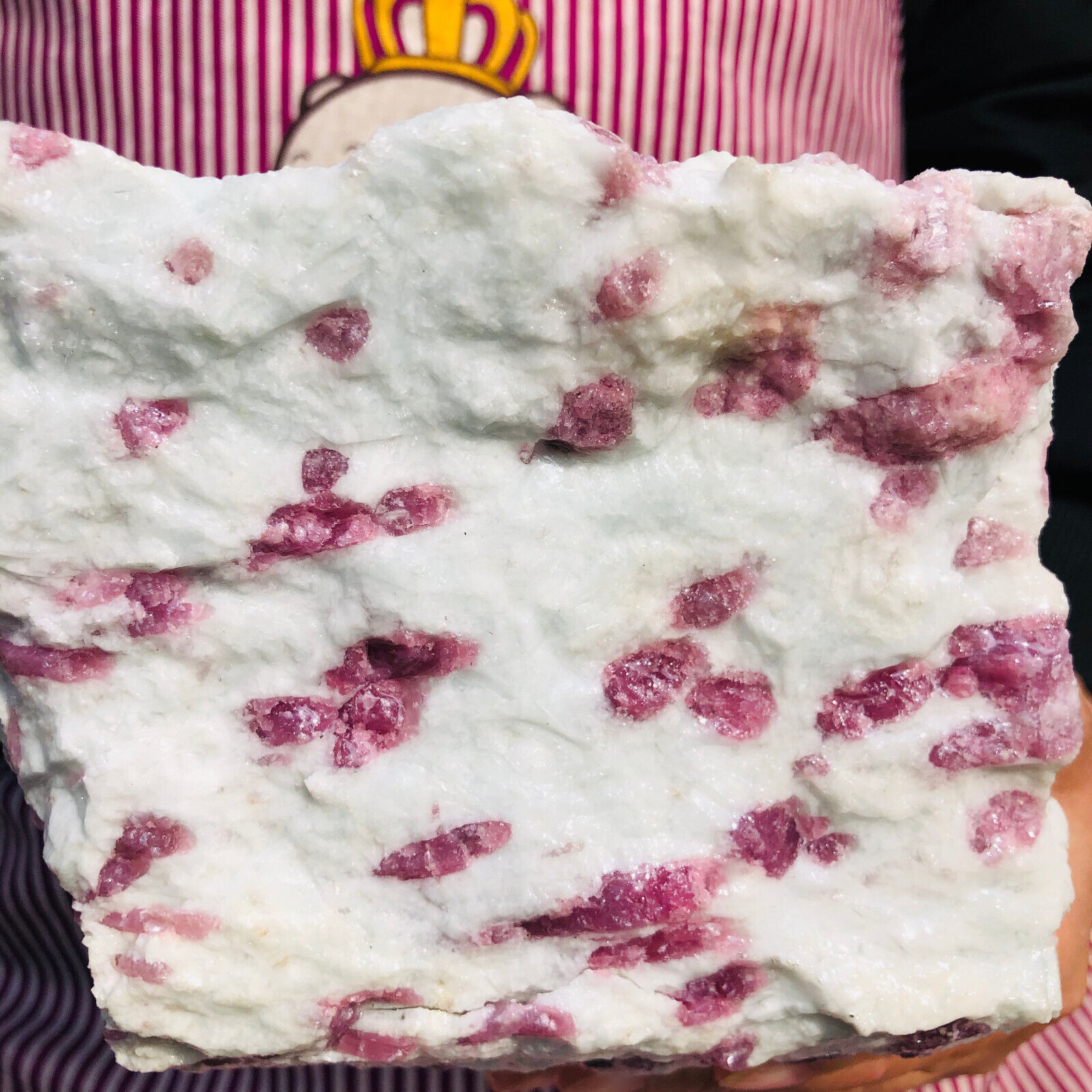 9.24LB Natural pink tourmaline quartz mineral specimen rough ore Healing decor