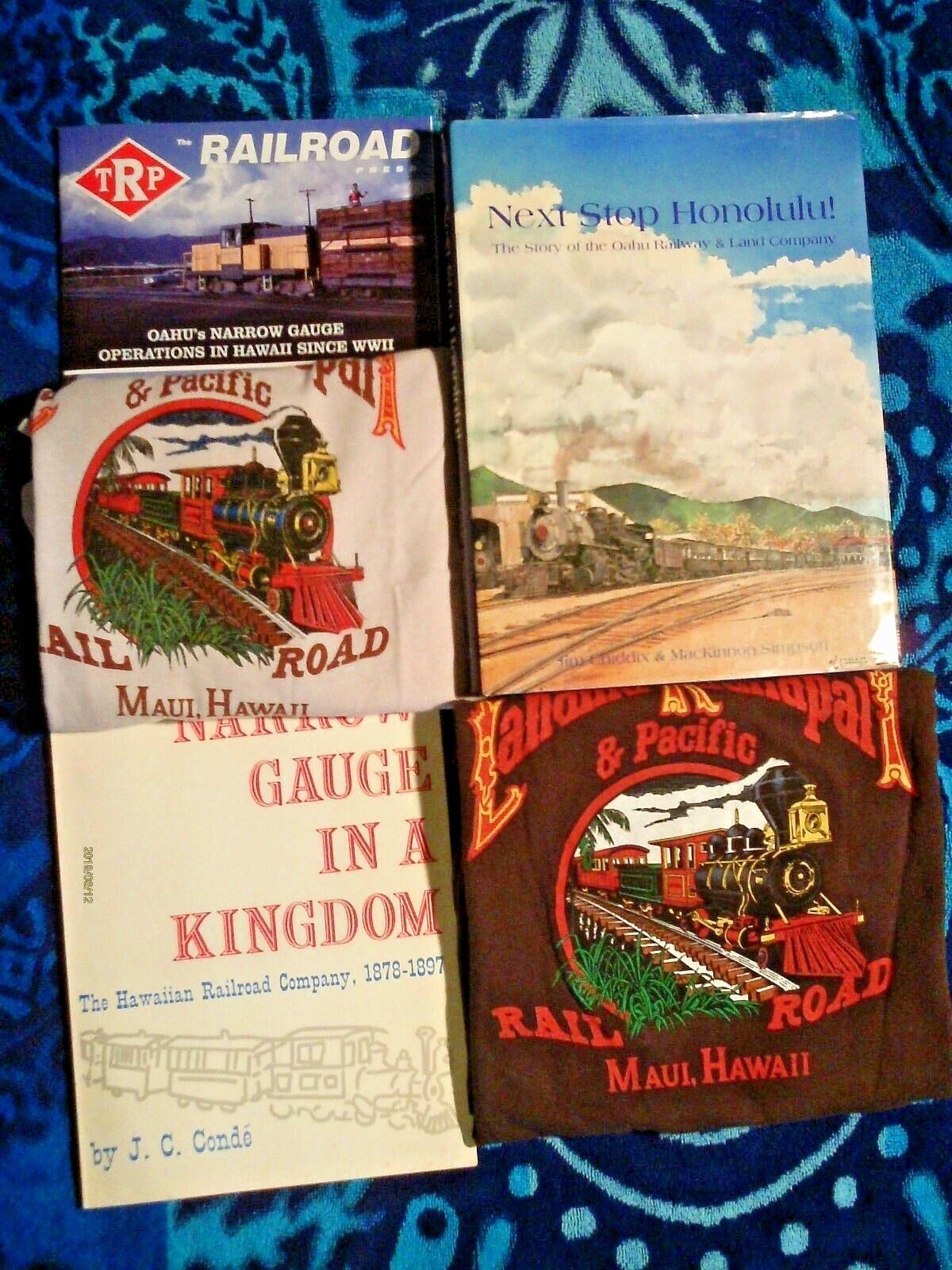 Next Stop Honolulu, 2 LK&P Shirts, TRP Railroad Press+Narrow Gauge In A Kingdom 