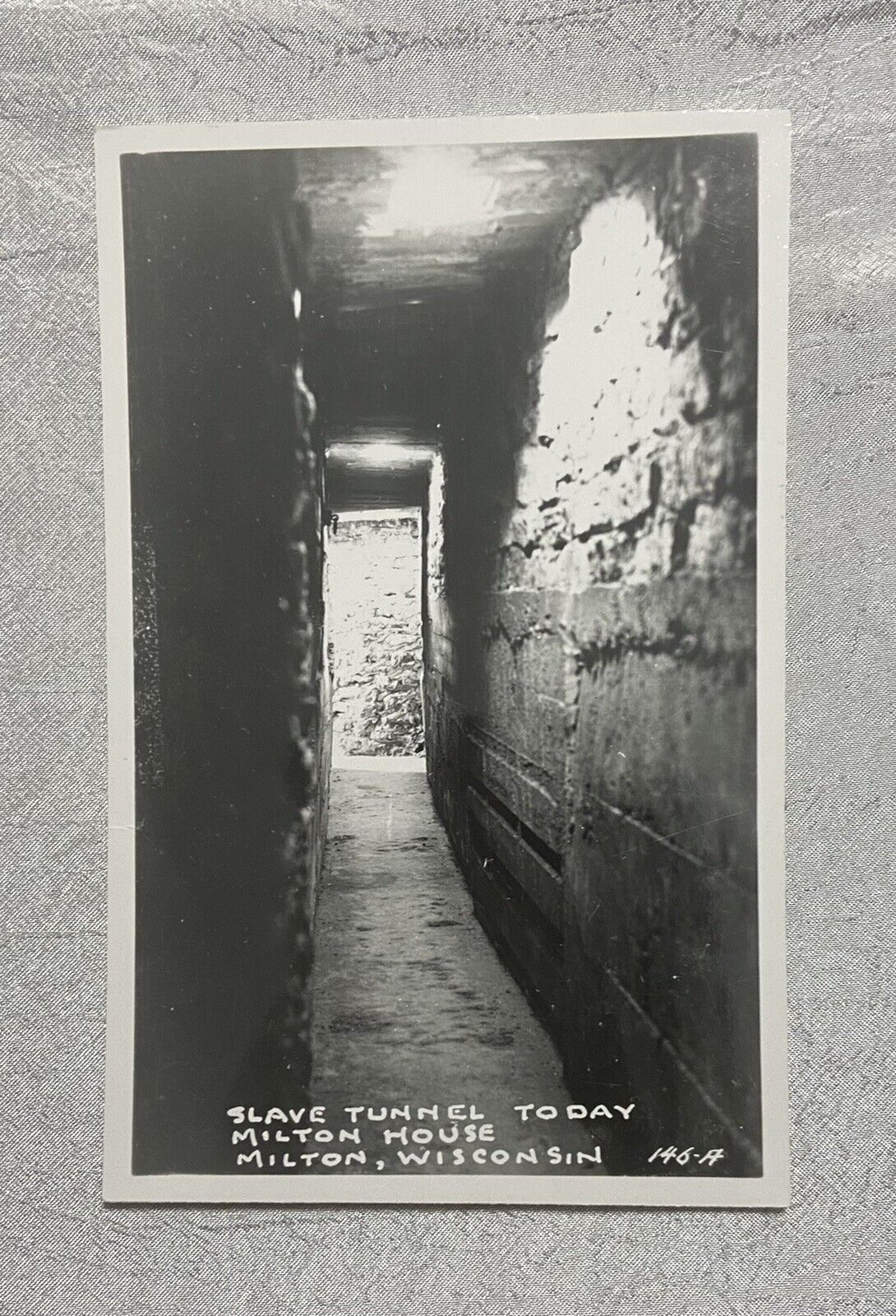 Vintage RPPC Postcard - Slave Tunnel Today Milton House Wisconsin - Unposted