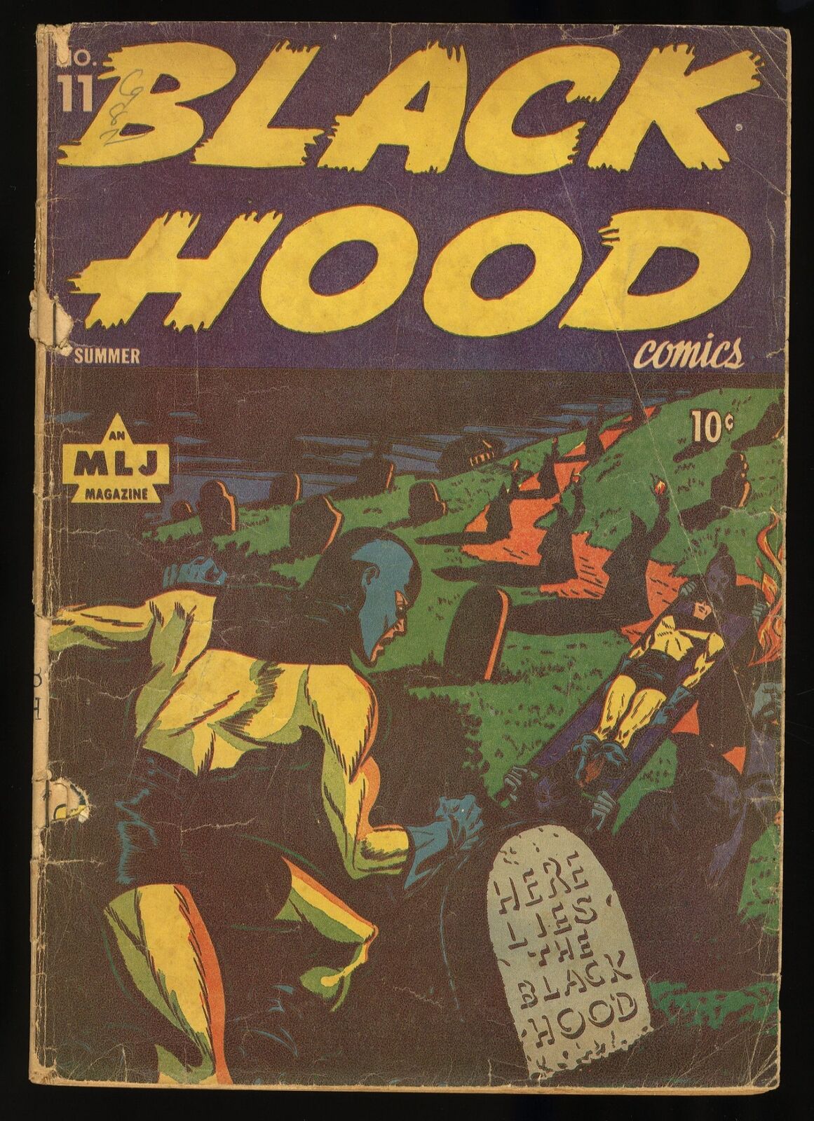 Black Hood Comics (1943) #11 GD- 1.8 Golden Age Horror Cover