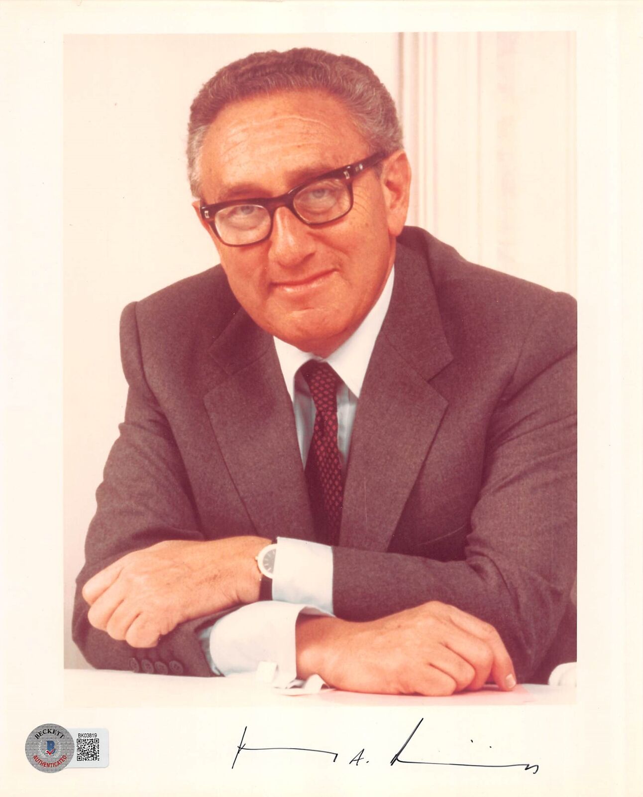 Henry Kissinger U.S. Secretary of State Authentic Signed 8x10 Photo BAS #BK03819