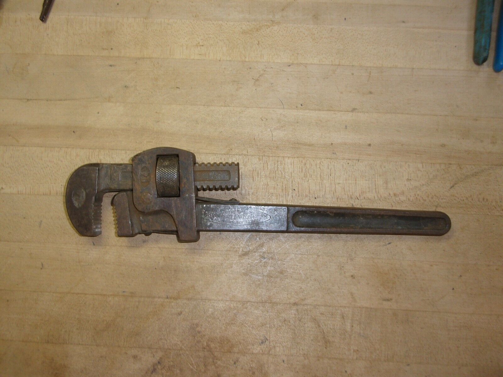 Vtg. Stillson Wrench MFG. by Henry & Allen Pipe Wrench #14 USA Drop Forged Steel