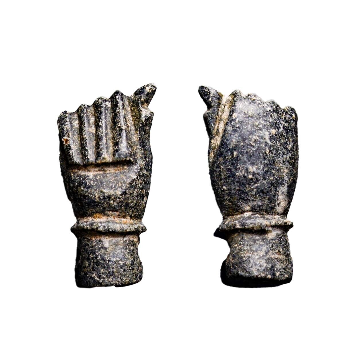 Ancient Near East Levant Judaea Canaanite Bronze Hand Figurine Detailed