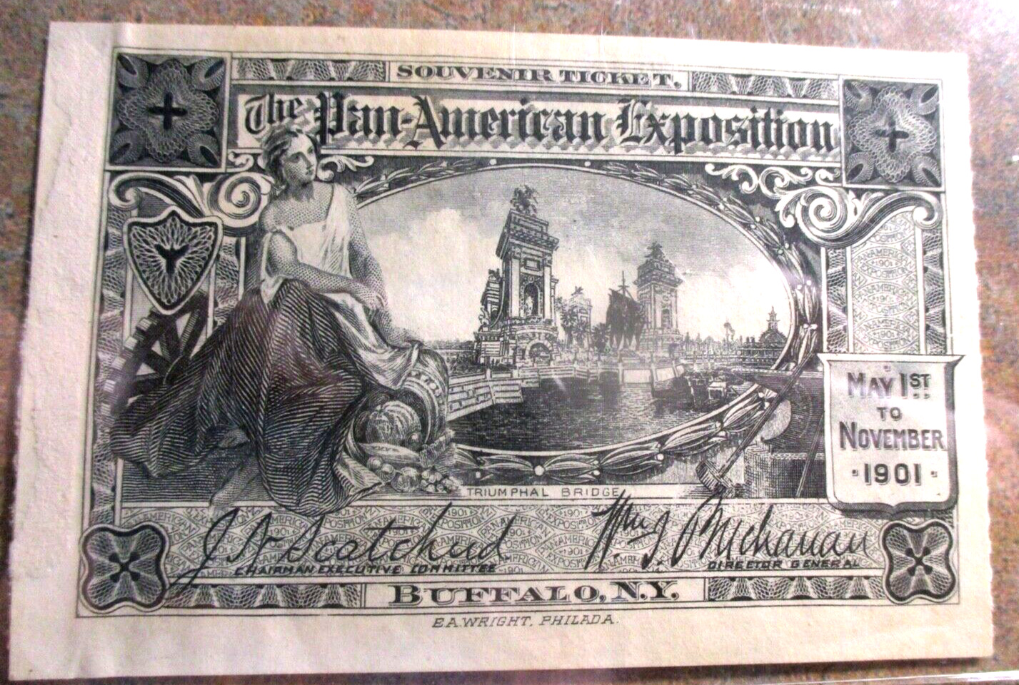 JUST ACQUIRED--1901 BUFFALO WORLD'S FAIR, SECOND TICKET LISTED ON EBAY NOW