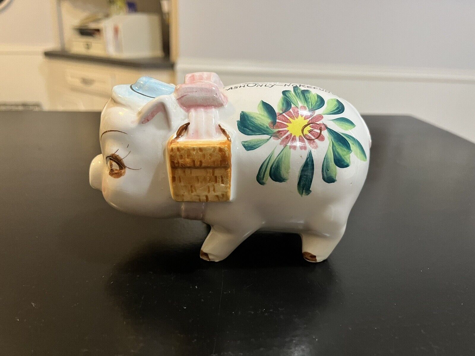 vintage piggy bank pig ceramic