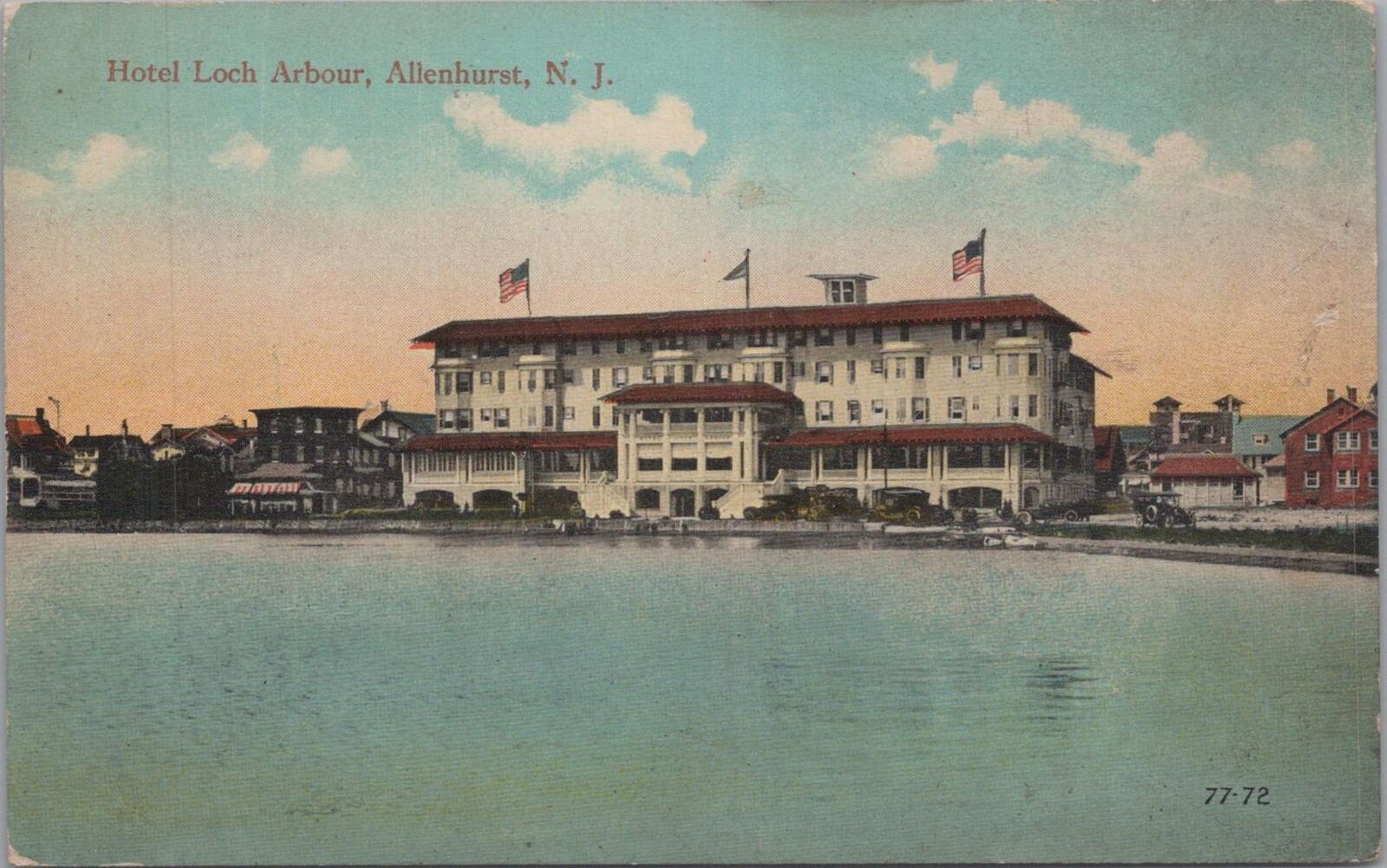 Postcard Hotel Loch Arbour Allenhurst NJ 1920