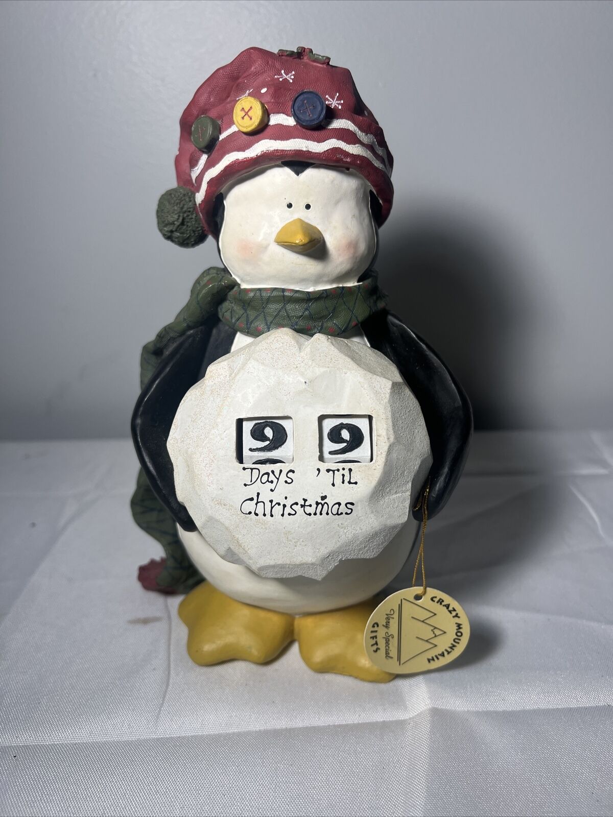 9” Crazy Mountain Penguin 99 Day Christmas Day Countdown NWT Missing Box