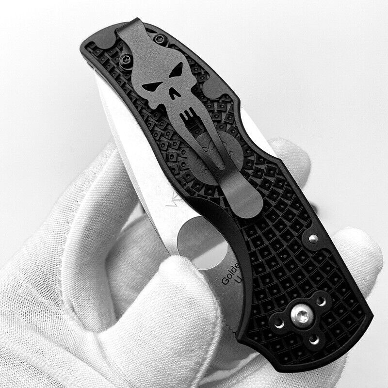 Titanium Deep Carry Pocket Clip for Spyderco C41 Native 5 Lightweight FRN Knifes