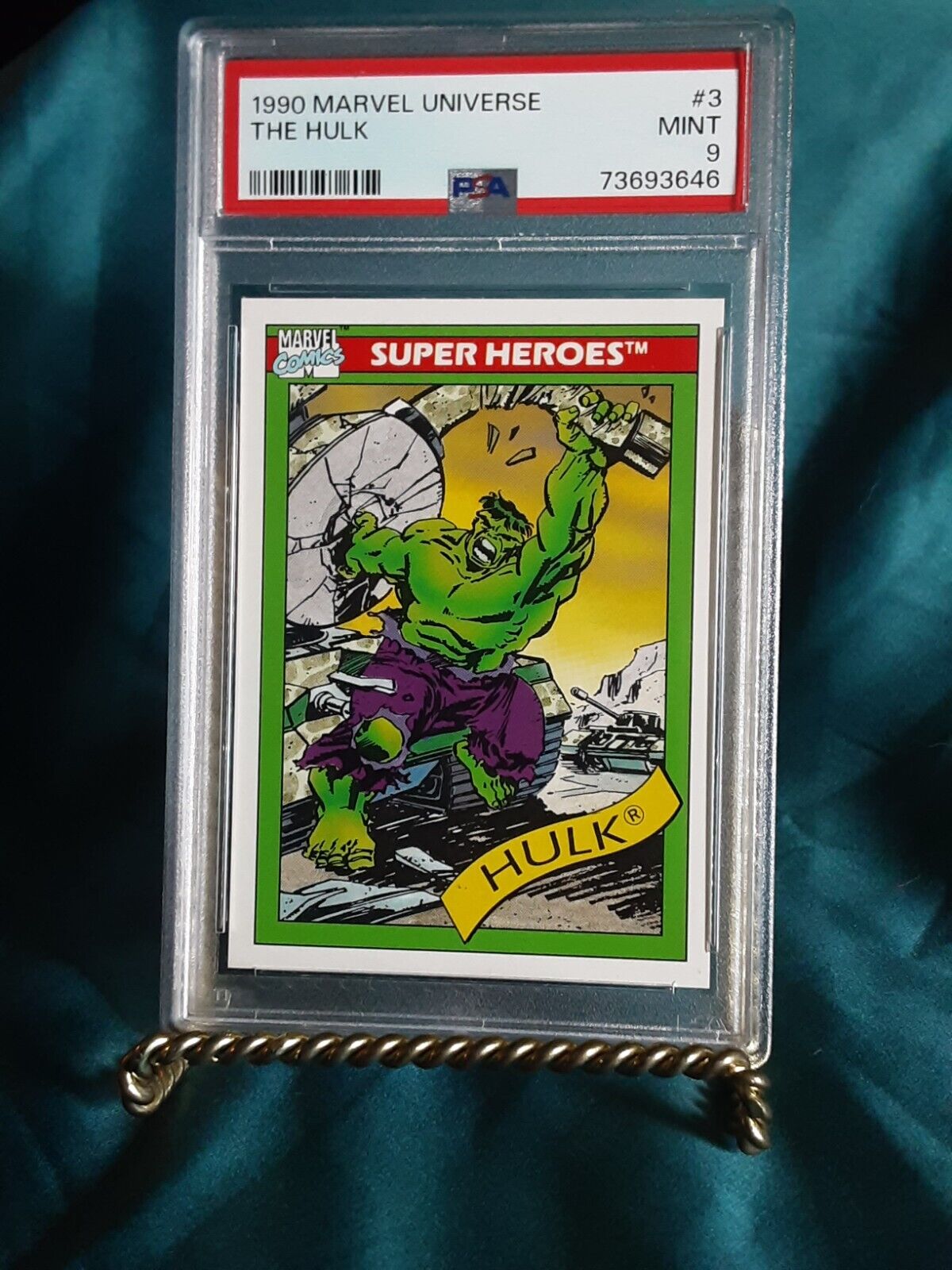 1990 Impel Marvel Universe #3 The Hulk PSA 9 MINT