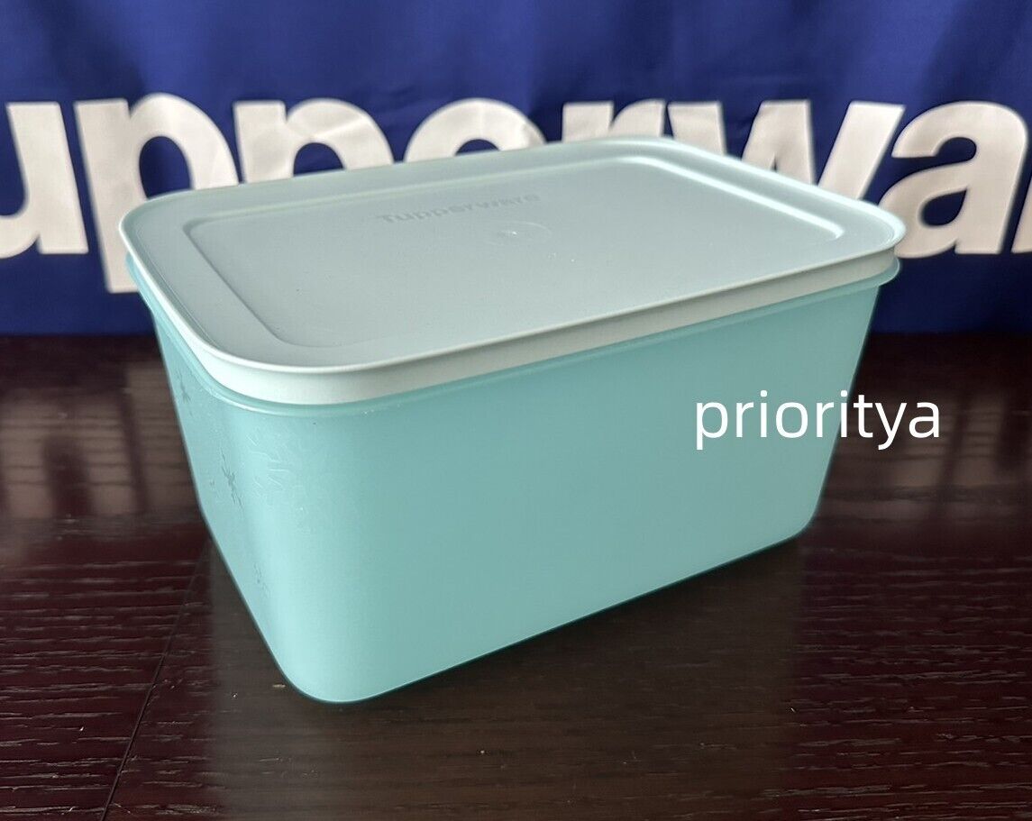 Tupperware Freezer Mates Plus Medium Deep Snowflake Container 2.5L / 11 Cup Blue