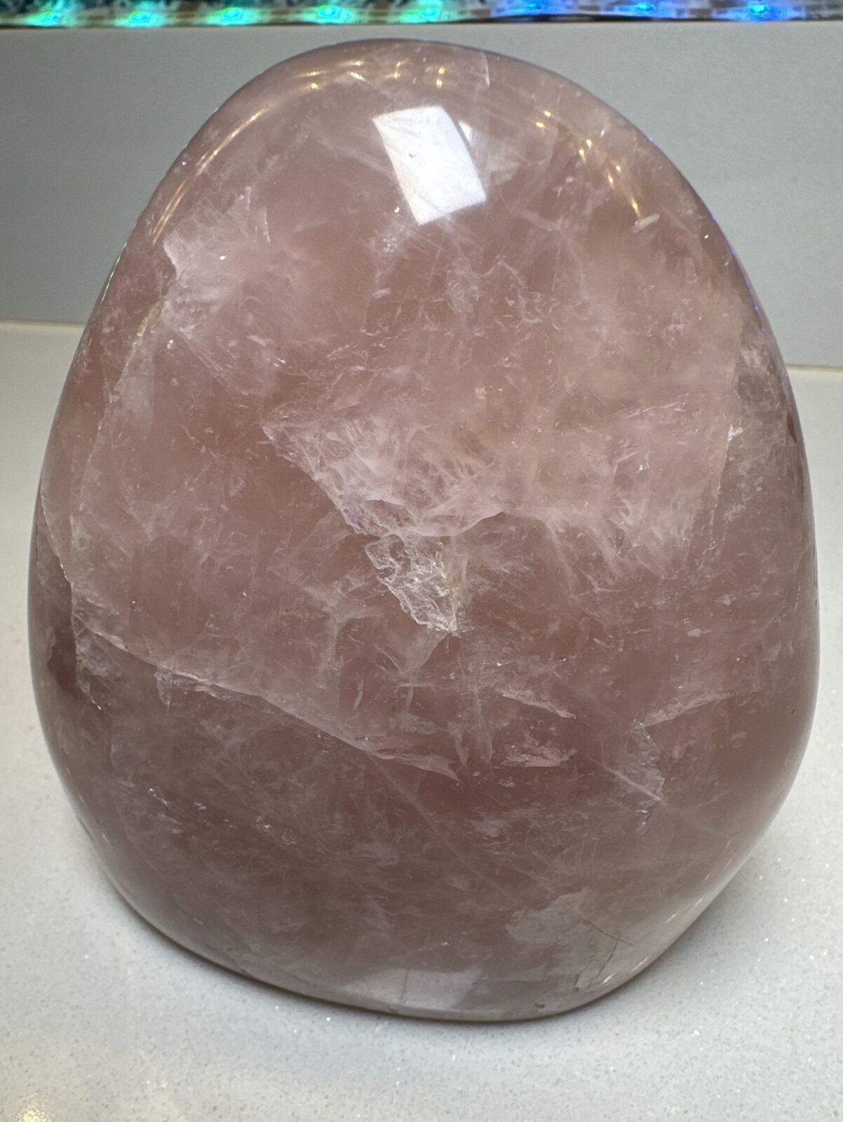 Large Pink Rose Quartz Natural Crystal Mountain Free Form 1.8 Lbs New Polished.
