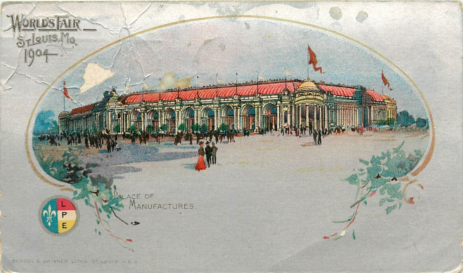 1904 Worlds Fair St Louis Missouri MO pm 1904 Palace of Manufacturers Postcard