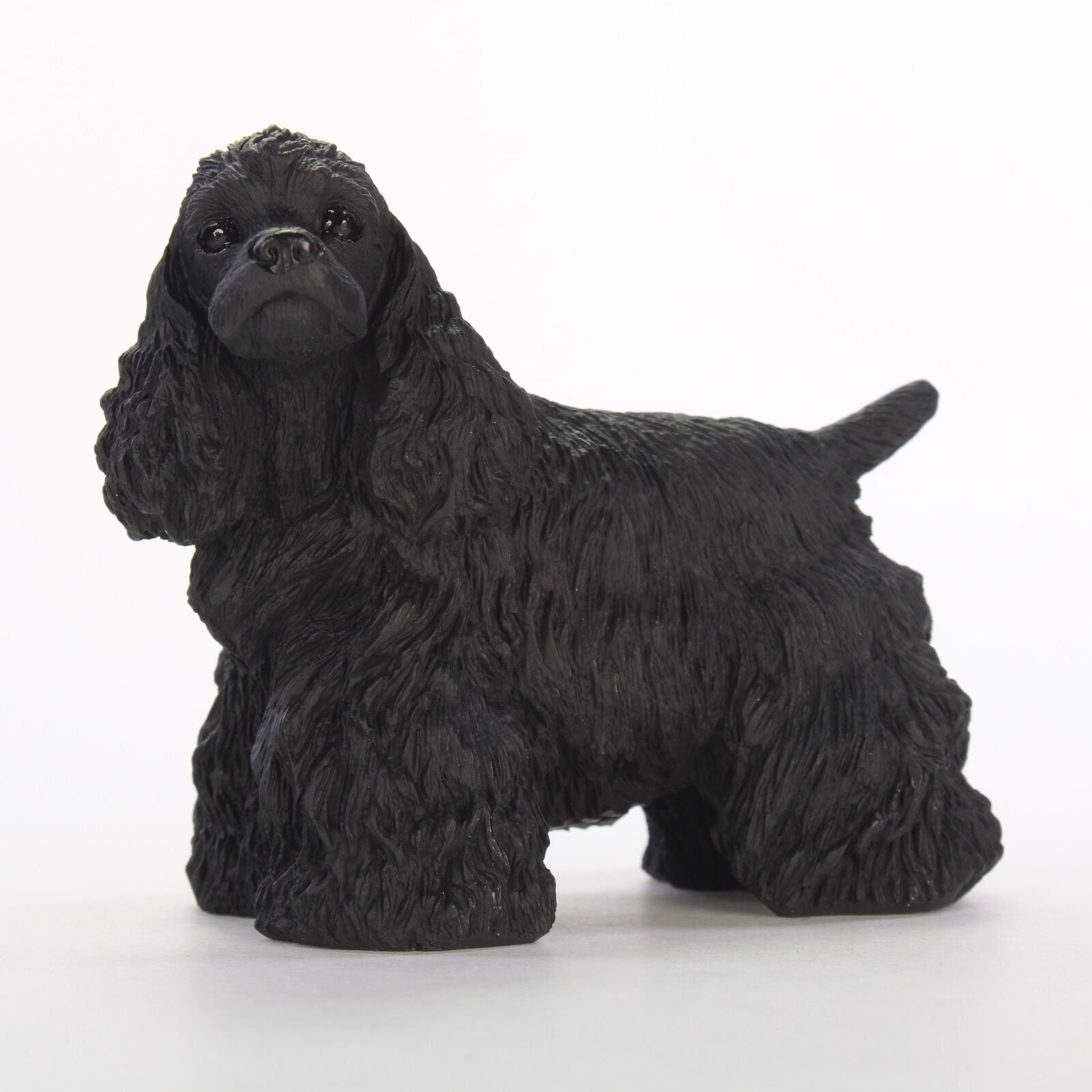 Cocker Spaniel Figurine Hand Painted Collectible Statue Black