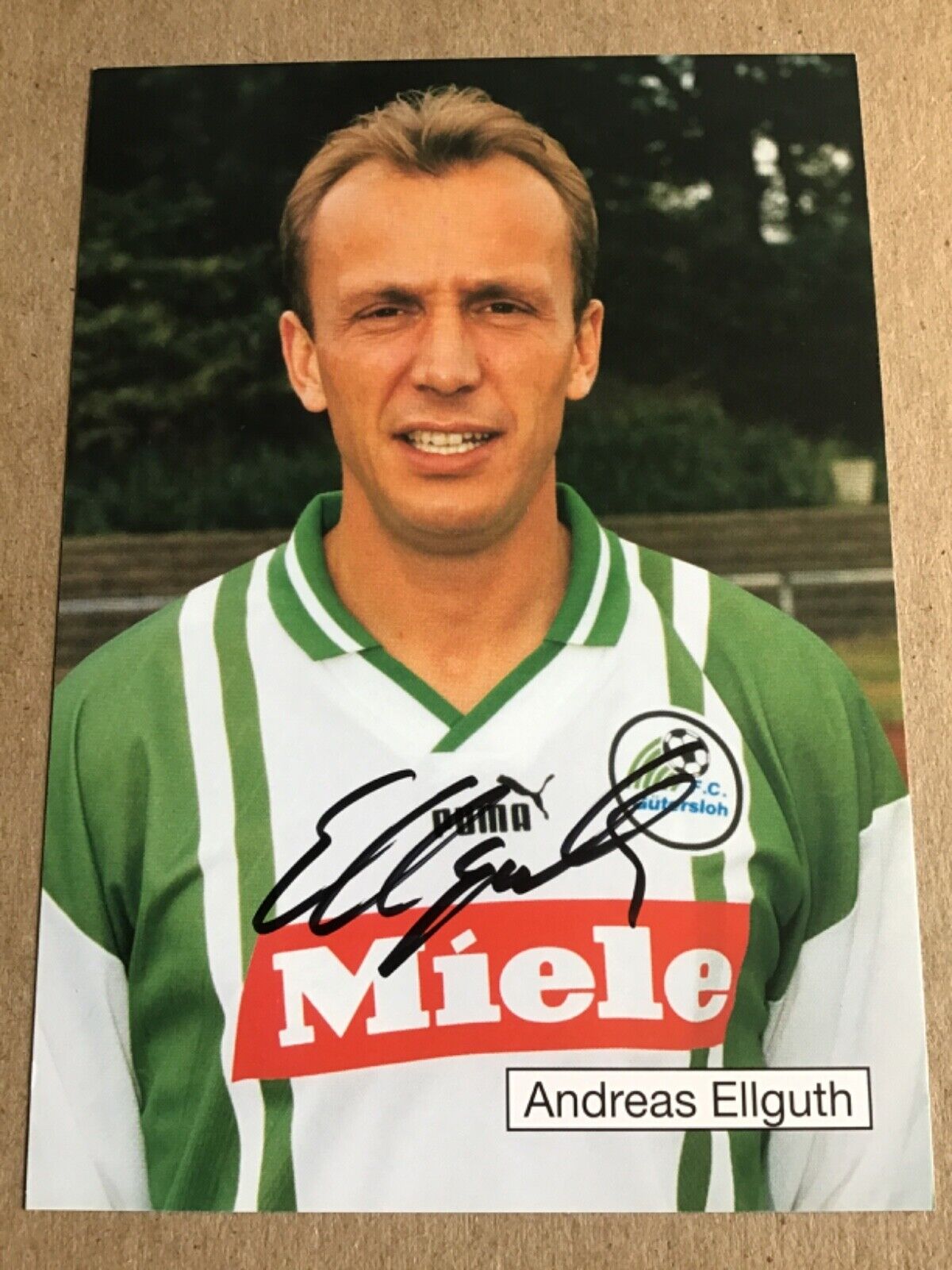 Andreas Ellguth,  Germany 🇩🇪 FC Gütersloh 1997/98 hand signed