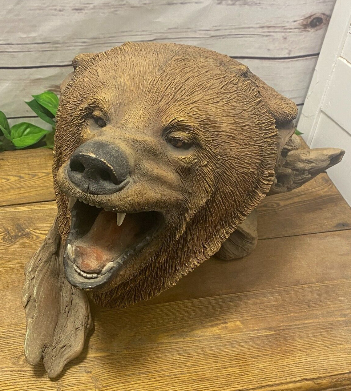 Brown Grizzly Bear Sculpture Figurine Native American Art Artist Signed Numbered