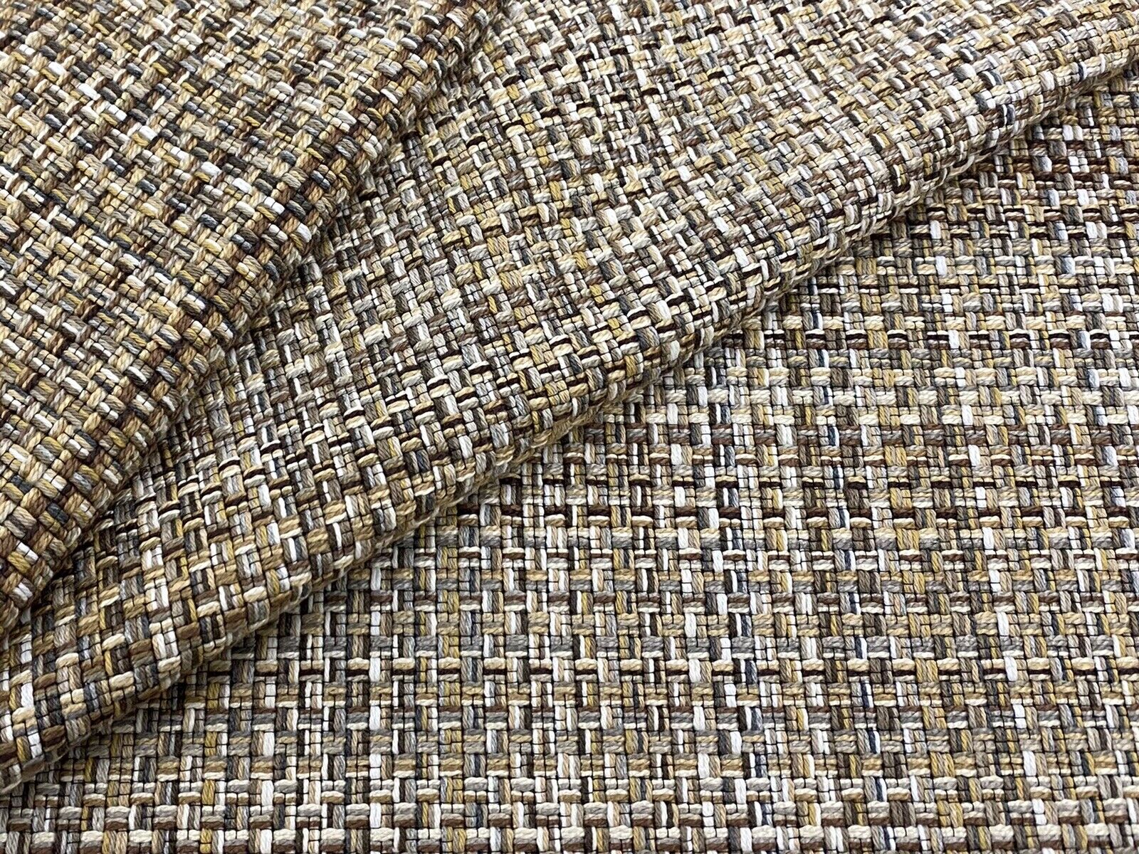 Kravet Mingled BasketweaveTweed Upholstery Fabric- Tailor Made / Honey 4.75 yds