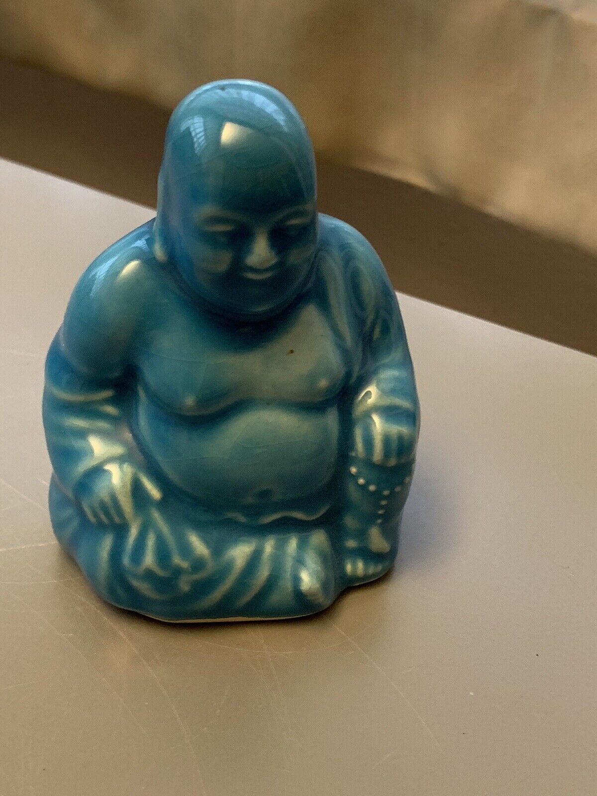 Blue Buddha Statue Vintage