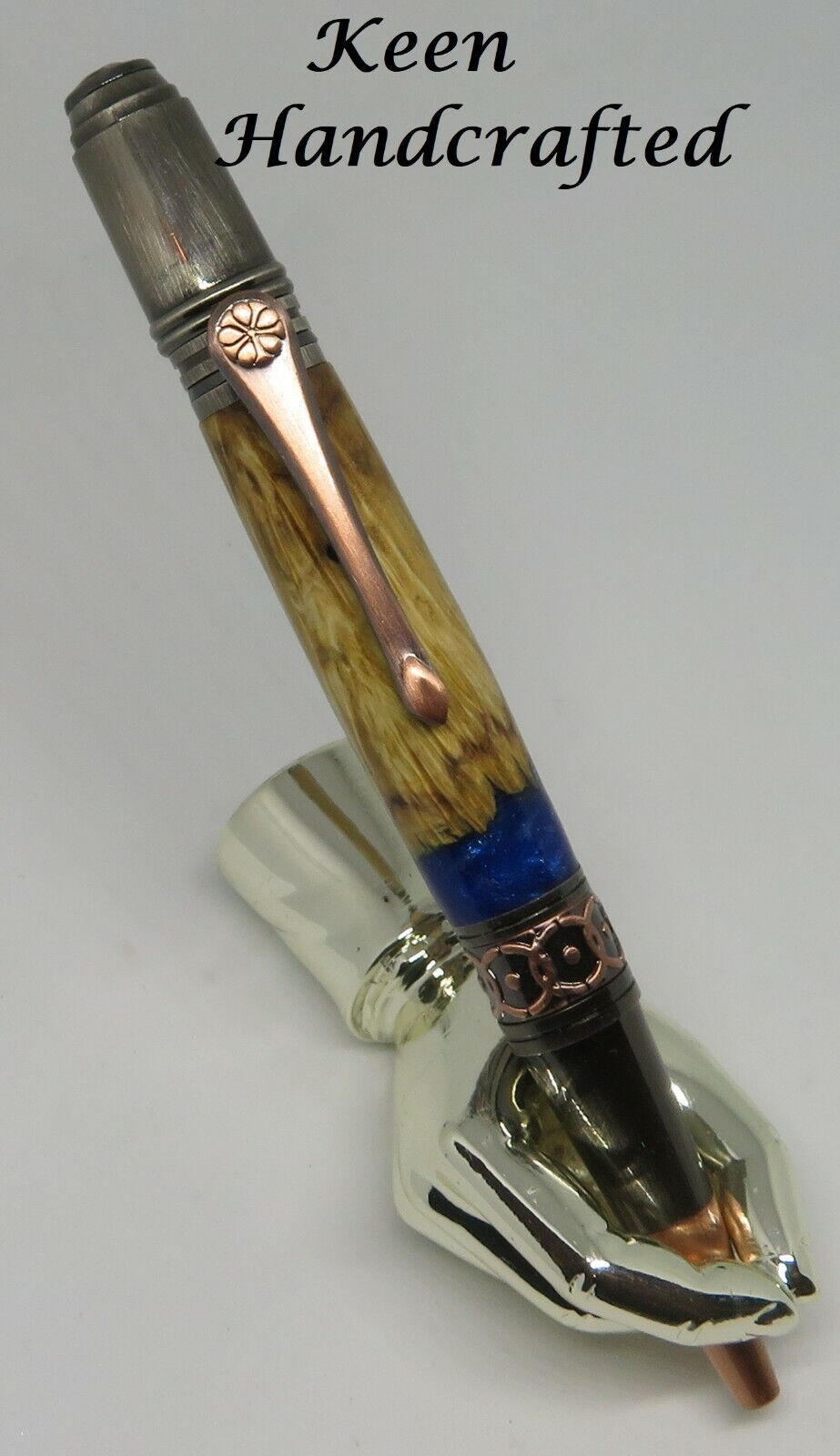 dj - Keen Handcrafted Handmade Hybrid Antique Rose Gold/Gunmetal Jupiter Pen