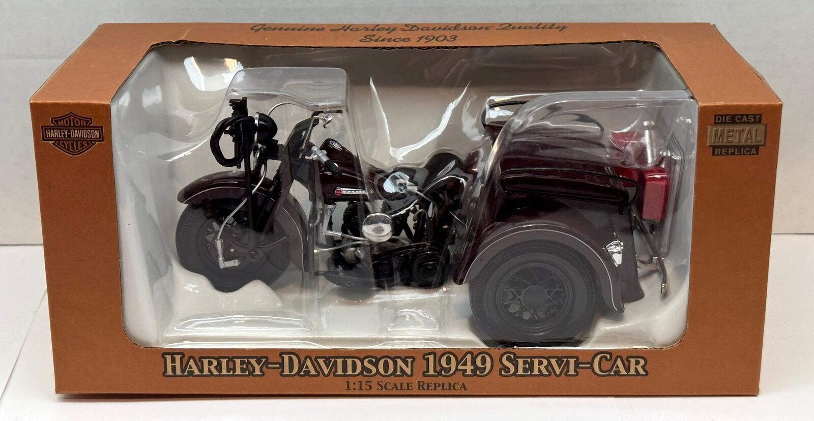 Liberty Classics Harley Davidson 1949 Servi-Car 1:15 Diecast Bank Motorcycle