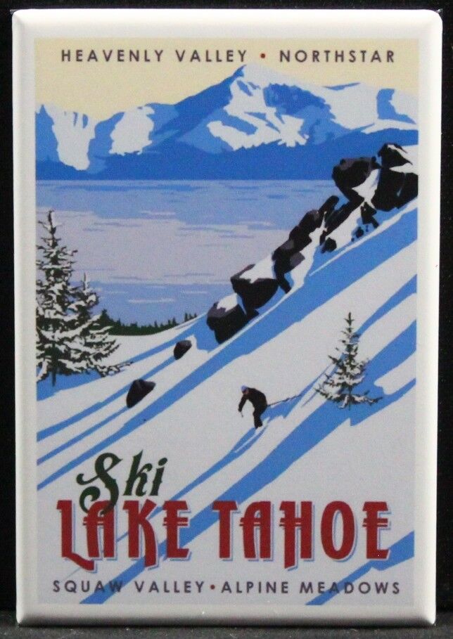 Ski Lake Tahoe Vintage Travel Poster 2\