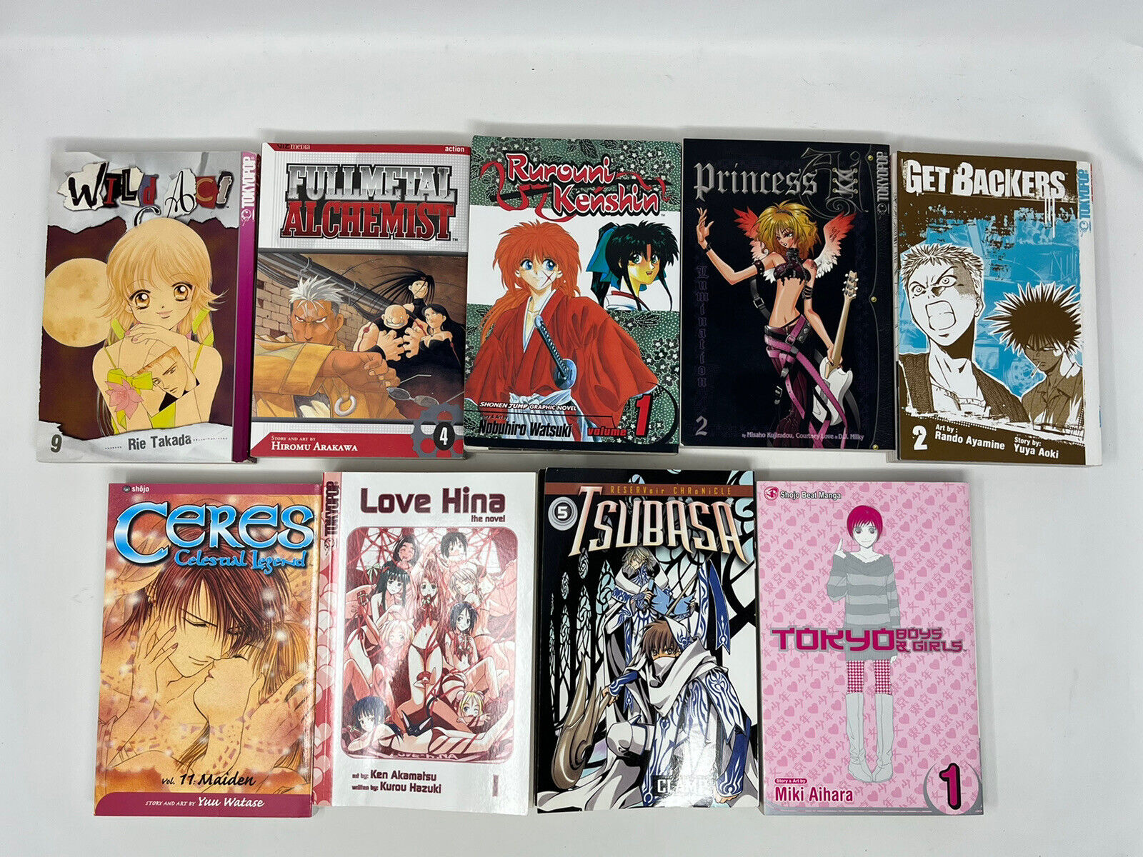 Mixed Manga Lot, Fullmetal Alchemist, Love Hina, Tokyo Boys And Girls, Lot Of 9