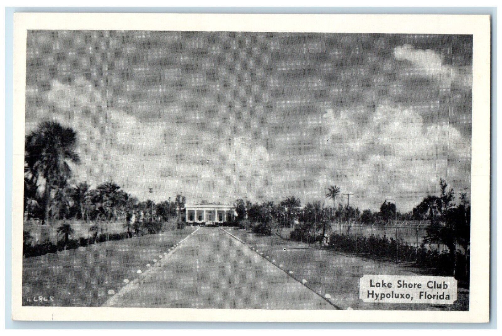 c1940 Lake Shore Club Dixie Highway Lake Worth Hypoluxo Florida Vintage Postcard
