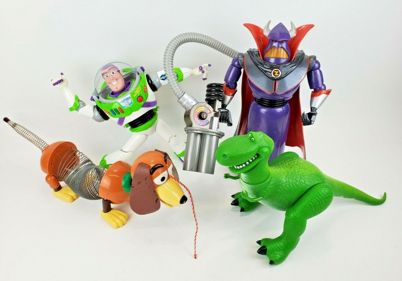 Disney Pixar Toy Story Large Figures Buzz Lightyear Emperor Zurg Rex Slinky Set