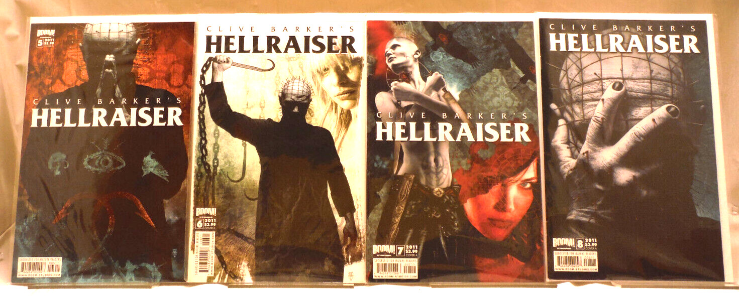 Clive Barker\'s Hellraiser Comic Lot Bradstreet Covers #5A+#6A+#7A+8A VF+/NM-