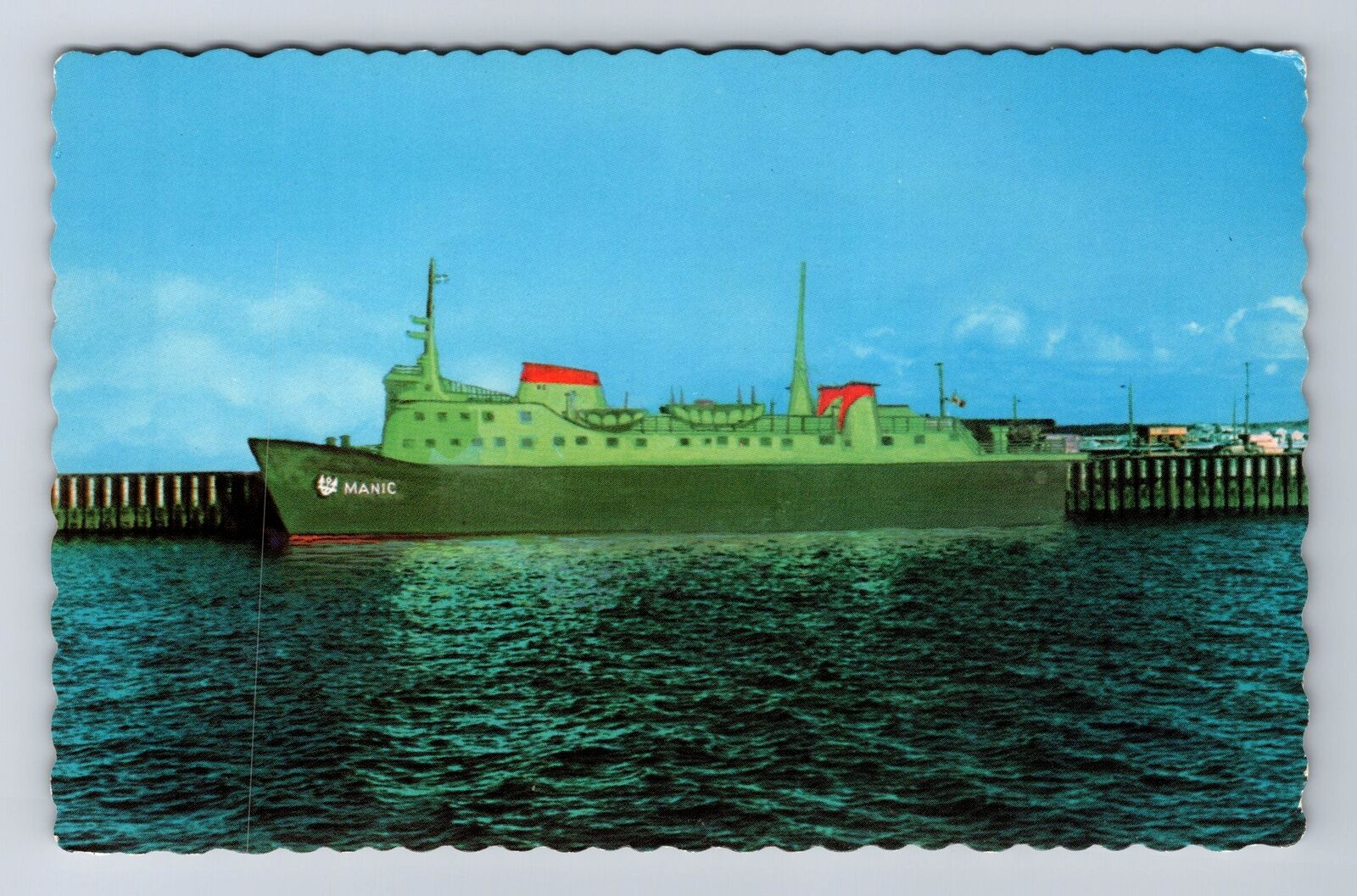 MS Manic, Ship, Transporation, Antique, Vintage Postcard