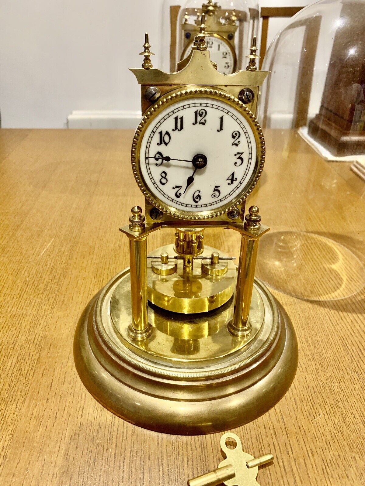 1904 Antique JUF Jahresuhrenfabrik 400 Day Torsion Anniversary Clock GWO
