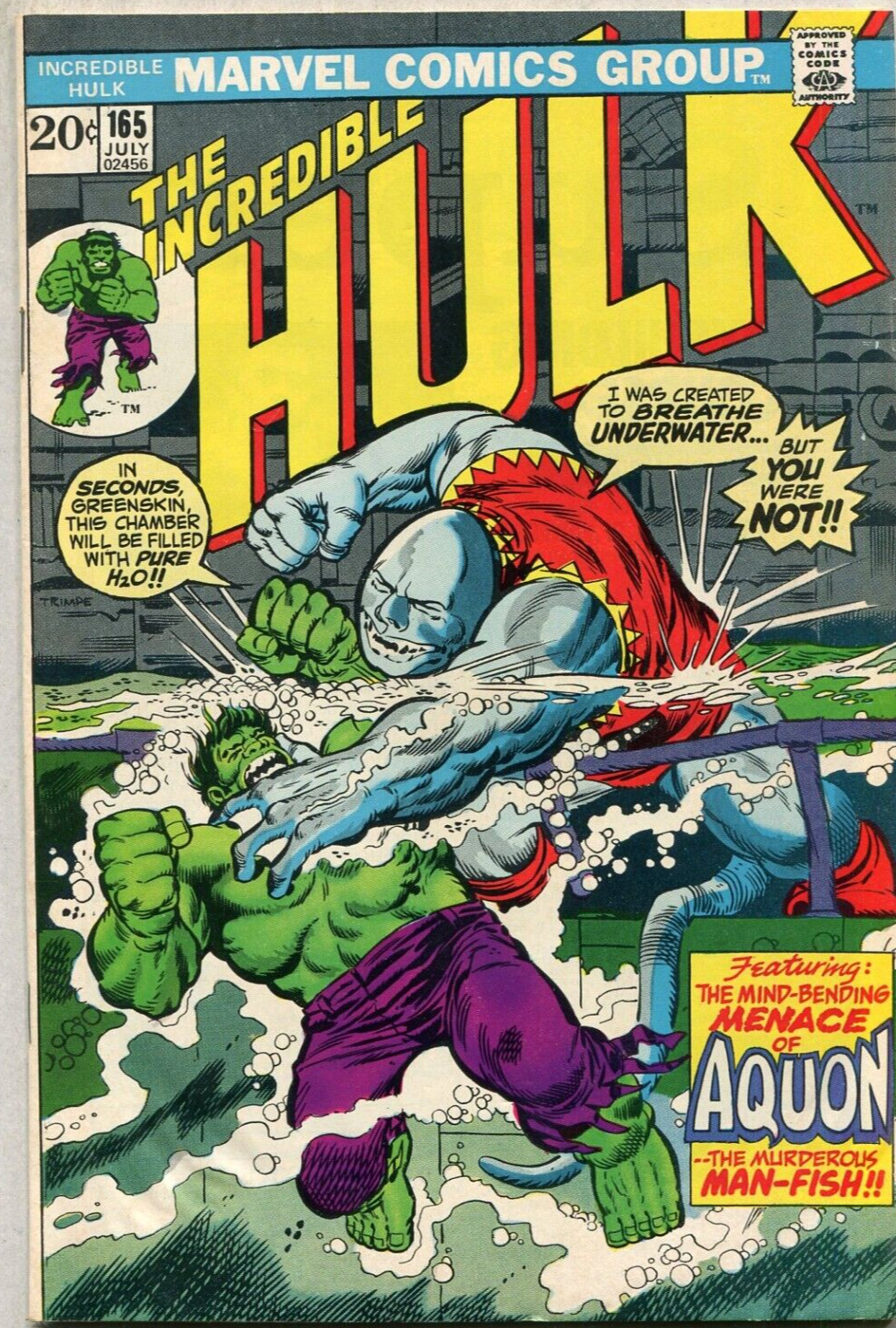 incredible hulk 165 Marvel VF- SA