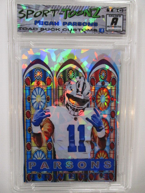2023 Micah Parsons Stained Glass SP /200 Ice Refractor Sport-Toonz zx2 rc