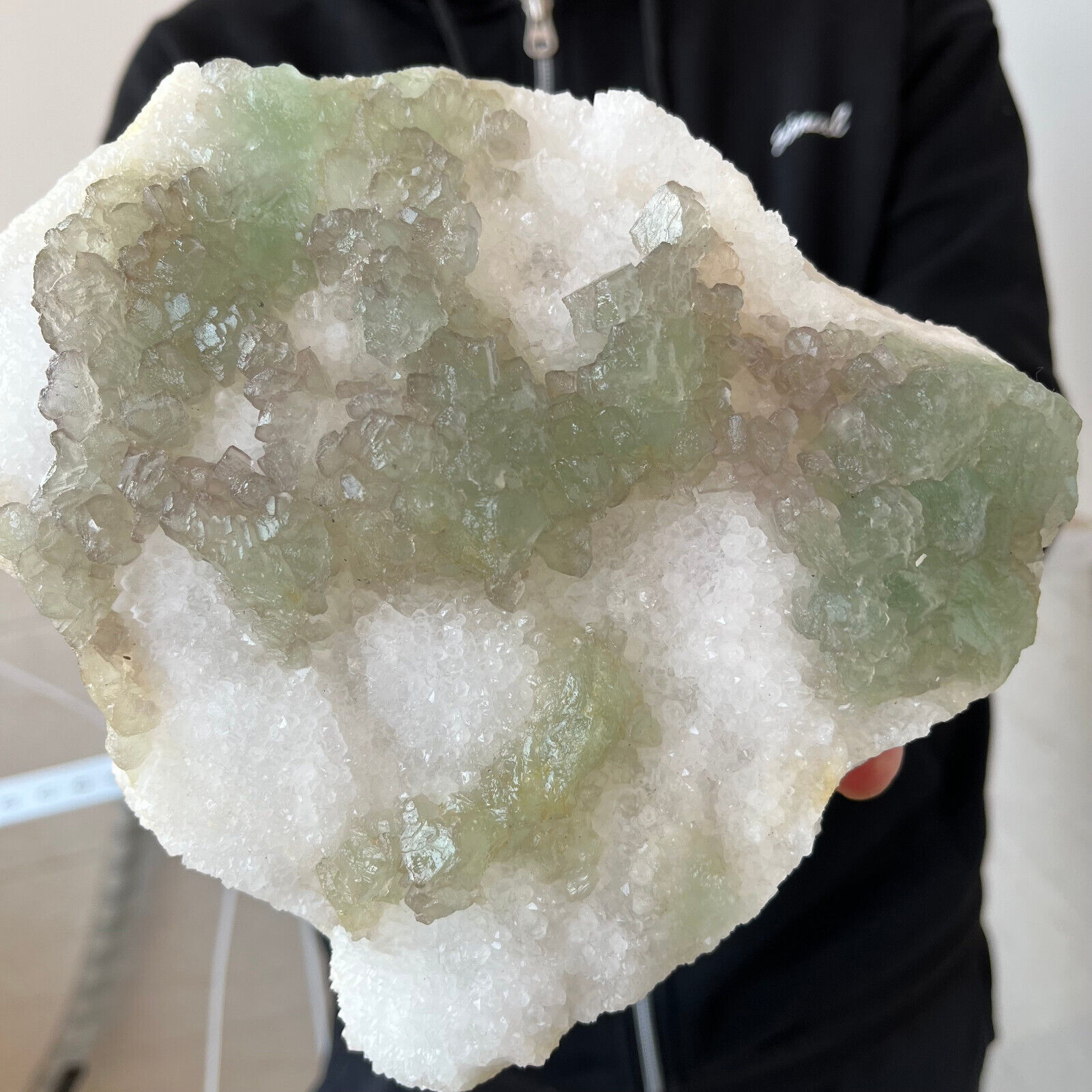 3.97lb Large NATURAL Green Cube FLUORITE Quartz Crystal Cluster Mineral Specimen